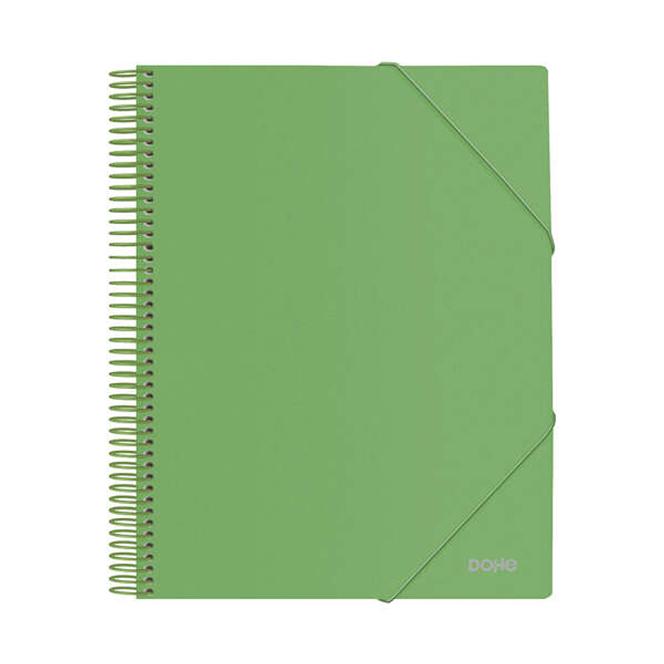 Dohe Carpeta con 40 Fundas Tamaño A4 - Tapa de Polipropileno Opaco de 800 Micras - Fundas Transparentes de 80 Micras - Espiral de Plastico de Color - 1