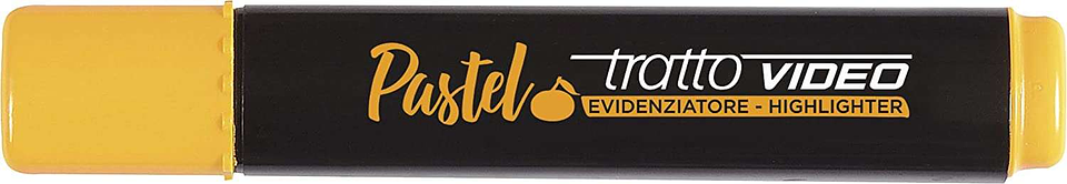 Tratto Video Pastel Marcador Fluorescente - Punta Biselada - Tinta al Agua - Secado Rapido - Color Naranja Mandarina 1