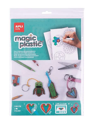 Apli Magic Plastic - Se Transforma en Plastico Duro - Disminuye su Tamaño - 4 Hojas