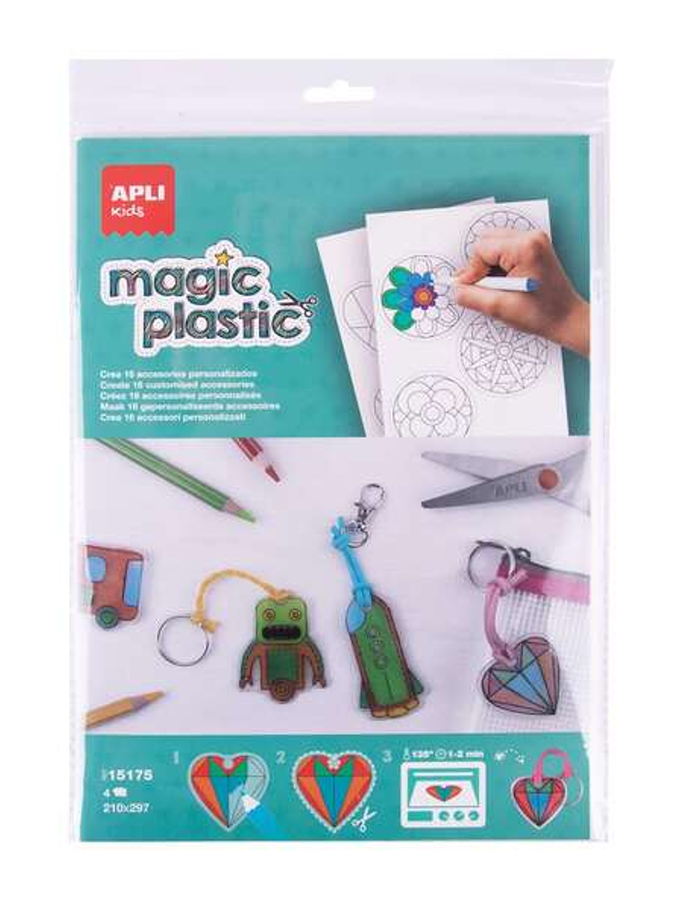 Apli Magic Plastic - Se Transforma en Plastico Duro - Disminuye su Tamaño - 4 Hojas 1