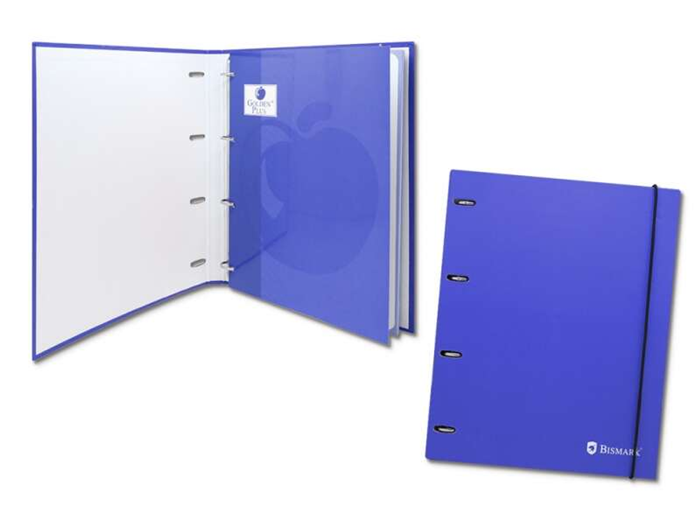 Bismark Carpeta de 4 Anillas con 80 Hojas Cuadricula 4x4 - Formato A4 - Fabricada en Carton - Color Azul 1