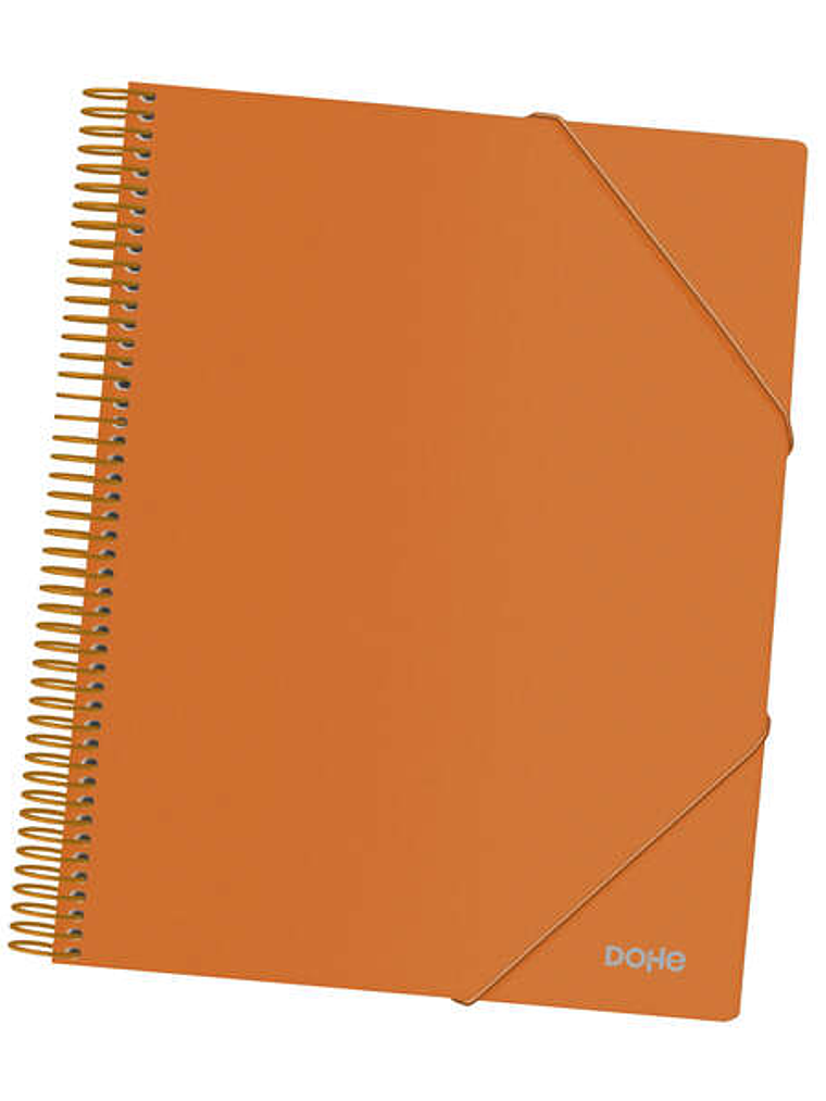 Dohe Carpeta con 40 Fundas Tamaño A4 - Tapa de Polipropileno Opaco de 800 Micras - Fundas Transparentes de 80 Micras - Espiral de Plastico de Color - 1