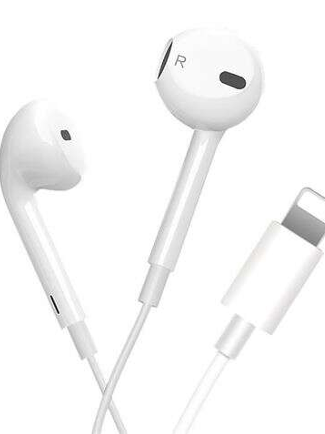 XO EP13 Auriculares con Microfono Lightning - Fuertes Graves - Boton de Control - Cable 1.2m - Color Blanco 1