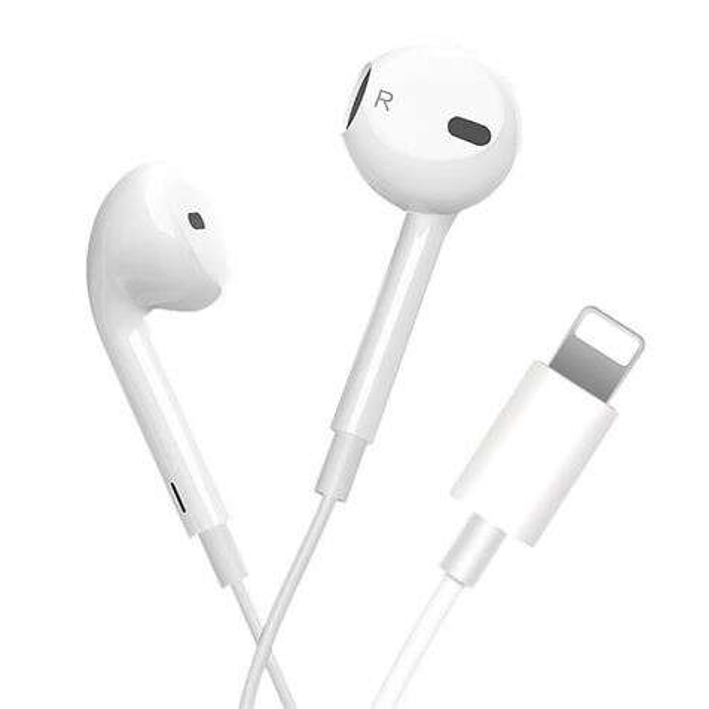 XO EP13 Auriculares con Microfono Lightning - Fuertes Graves - Boton de Control - Cable 1.2m - Color Blanco 1