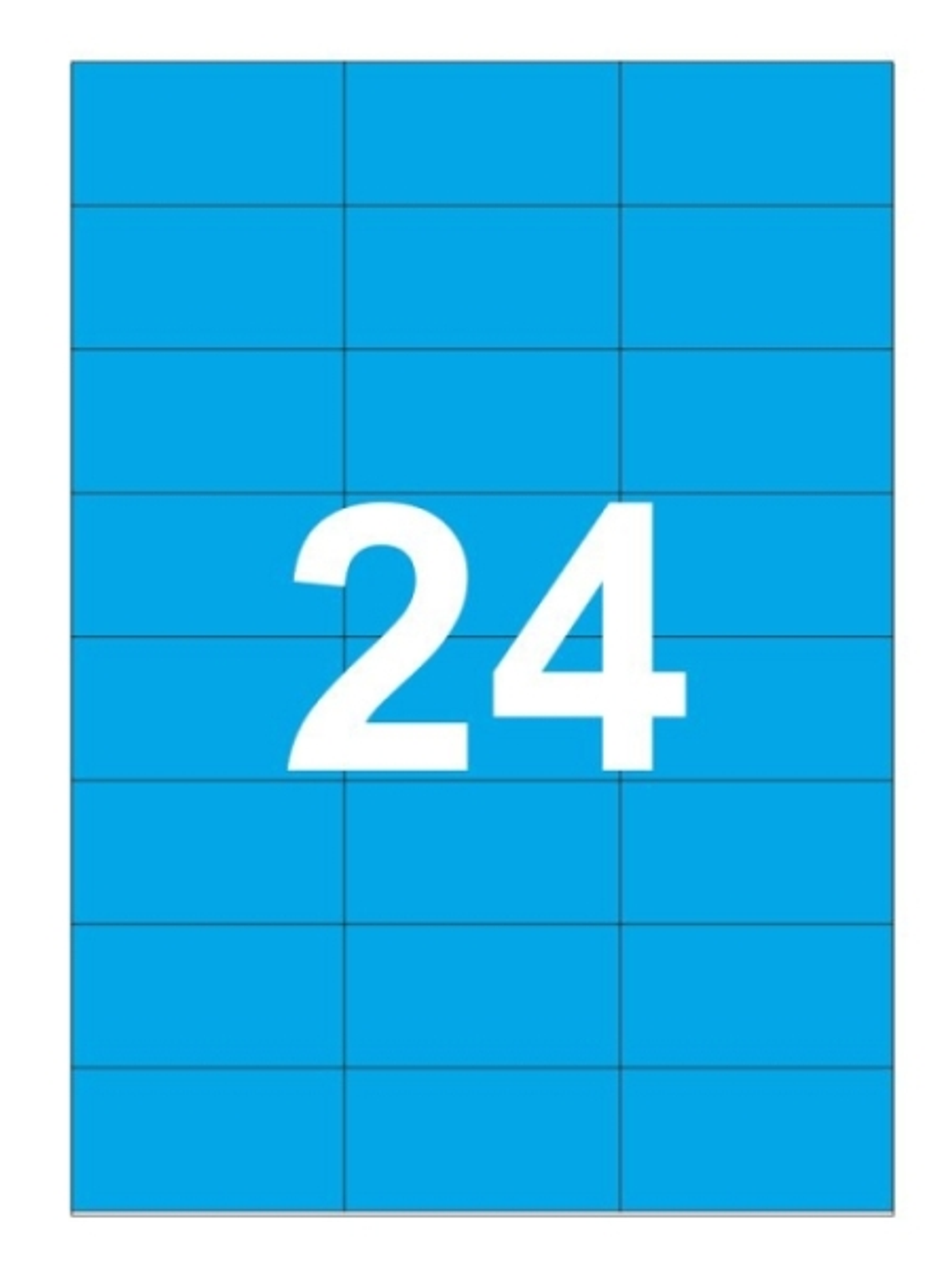 Apli Pack de 480 Etiquetas 70x37mm - 20 Hojas por 24 Etiquetas - Adhesivo Permanente - Cantos Rectos - Color Azul 1