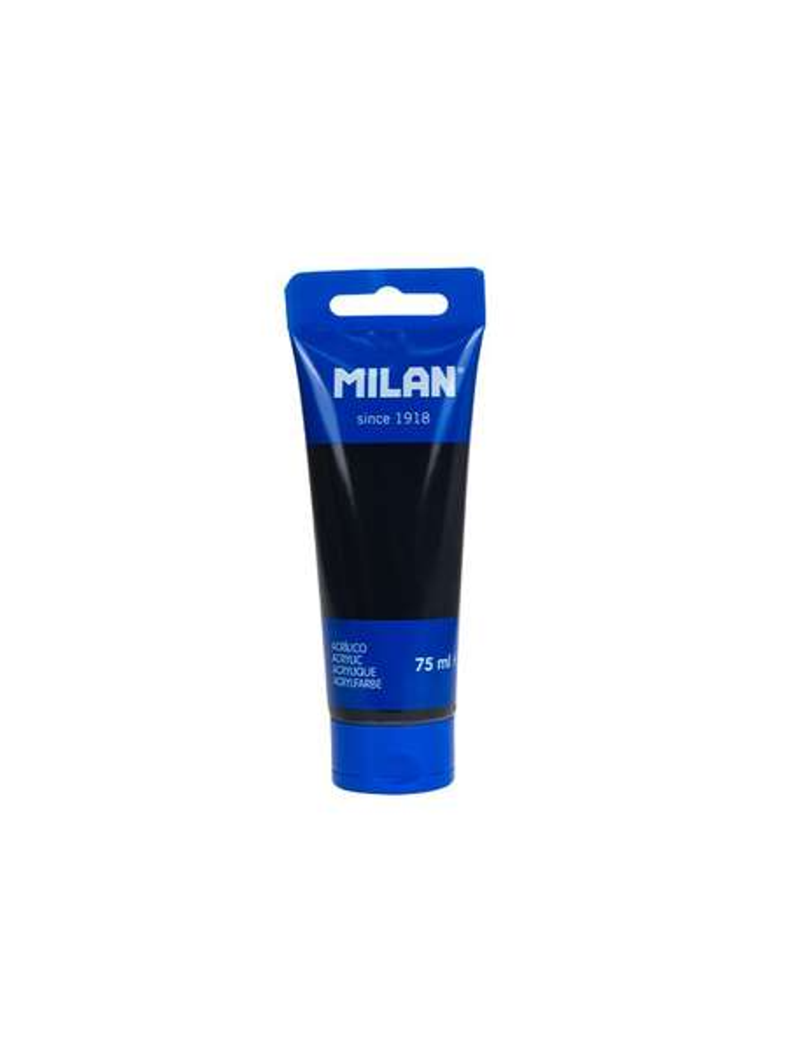 Milan Tubo de Pintura Acrilica 75ml - Pigmentos de Alta Calidad - Mezclable - Color Negro 1