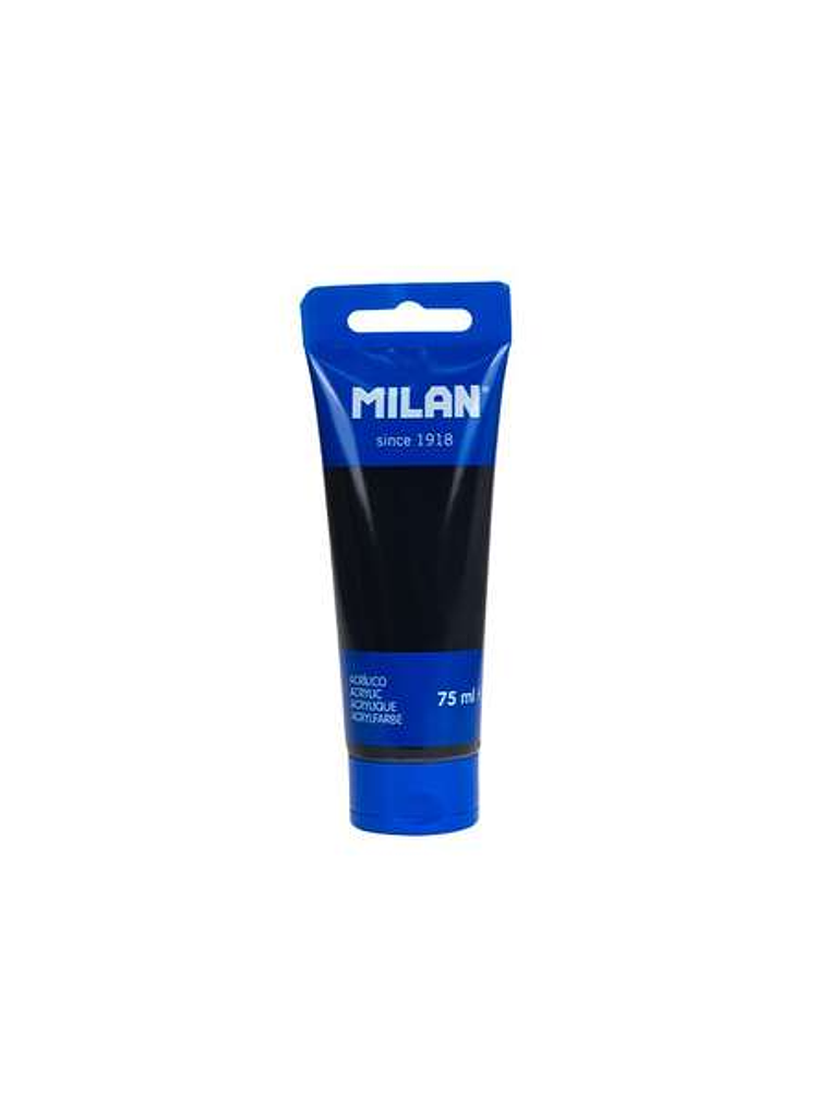Milan Tubo de Pintura Acrilica 75ml - Pigmentos de Alta Calidad - Mezclable - Color Negro 1