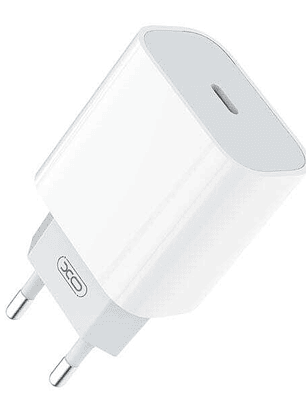 XO Cargador para Smartphone - Carga Rapida - 20W - Tipo C - Proteccion Sobretensiones - Color Blanco