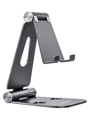 Aisens Soporte de Sobremesa Tamaño XL Ajustable (2 Pivotes) para Movil / Tablet - Color Gris
