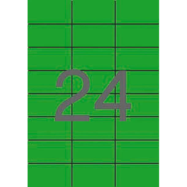 Apli Etiquetas Verdes Permanentes 70.0 x 37.0mm 20 Hojas