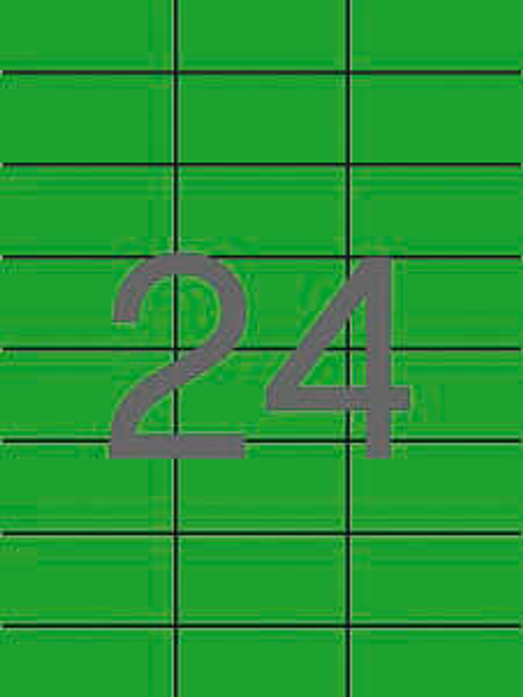 Apli Etiquetas Verdes Permanentes 70.0 x 37.0mm 20 Hojas 1