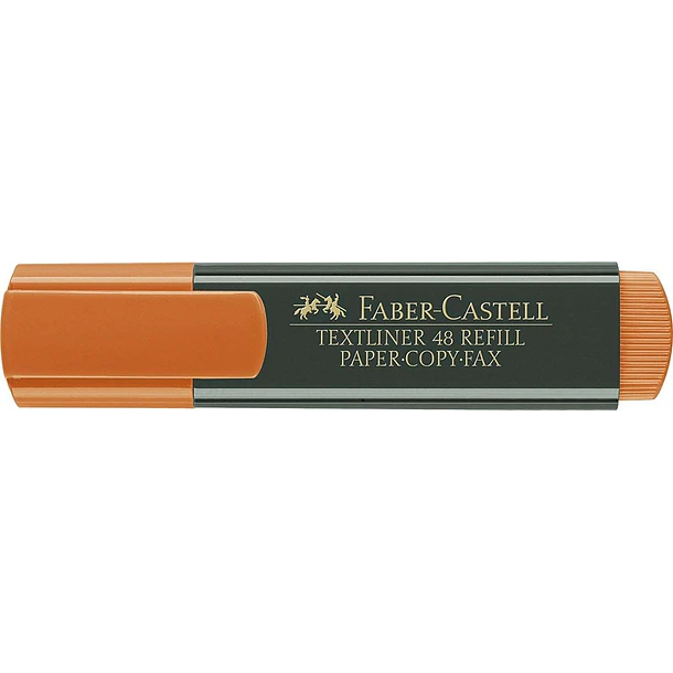 Faber-Castell Rotulador Marcador Fluorescente Textliner 48 - Punta Biselada - Trazo entre 1.2mm y 5mm - Tinta con Base de Agua - Color Naranja