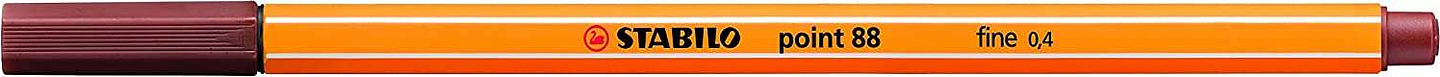 Stabilo Point 88 Rotulador de Punta Fina de Fibra - Trazo de 0.4 mm - Tinta con Base de Agua - Color Siena 1
