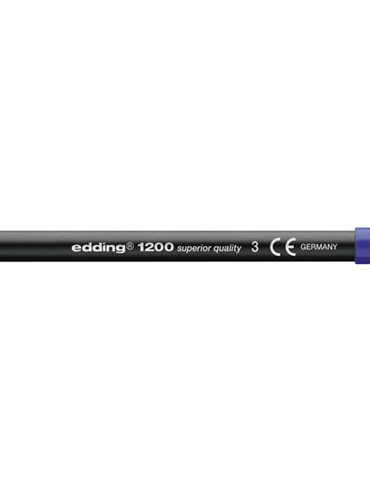 Edding 1200 Rotulador - Punta Redonda - Trazo entre 0.5 y 1 mm. - Tinta con Base de Agua - Color Azul 1