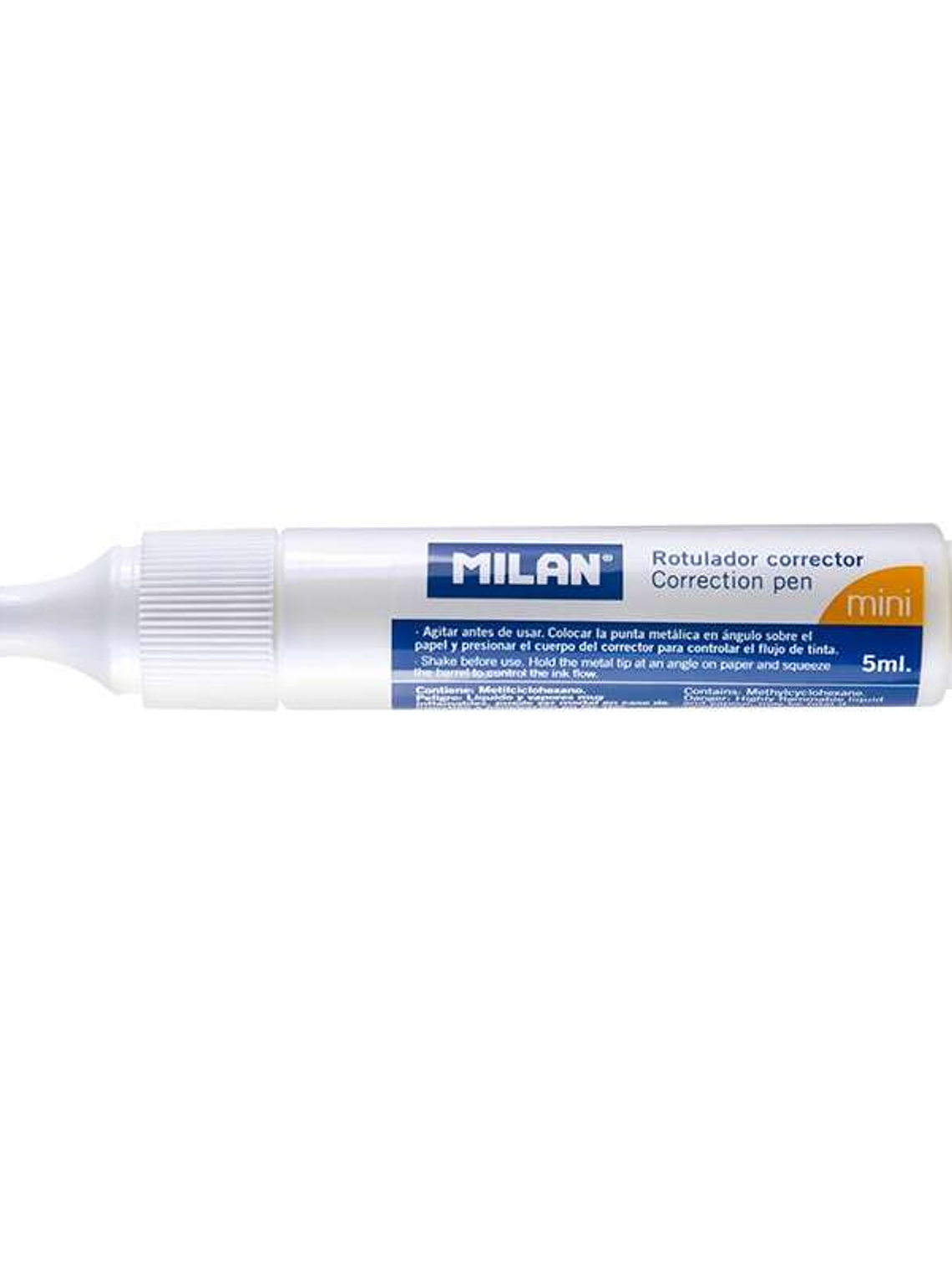 Milan Boligrafo Corrector Mini - Punta Metalica - Capacidad 5ml 1