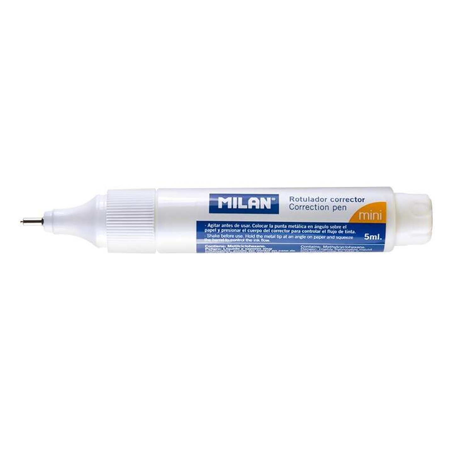Milan Boligrafo Corrector Mini - Punta Metalica - Capacidad 5ml 1