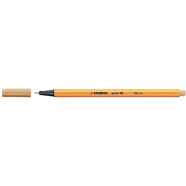 Stabilo Point 88 Rotulador de Punta Fina de Fibra - Trazo de 0.4 mm - Tinta con Base de Agua - Color Ocre Claro