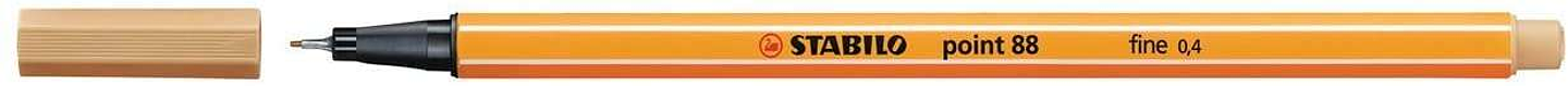 Stabilo Point 88 Rotulador de Punta Fina de Fibra - Trazo de 0.4 mm - Tinta con Base de Agua - Color Ocre Claro 1