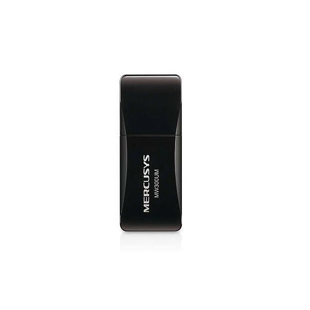 Mercusys N300 Mini Adaptador Inalambrico USB 2.0 - Hasta 300Mbps - Color Negro