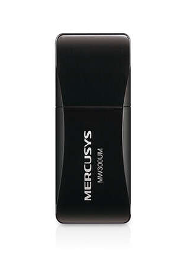 Mercusys N300 Mini Adaptador Inalambrico USB 2.0 - Hasta 300Mbps - Color Negro 1