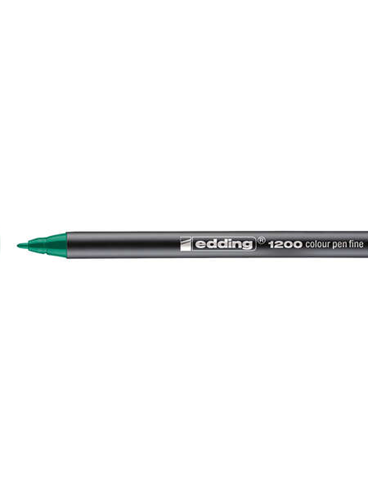 Edding 1200 Rotulador - Punta Redonda - Trazo entre 0.5  y 1 mm. - Tinta con Base de Agua - Color Verde 1