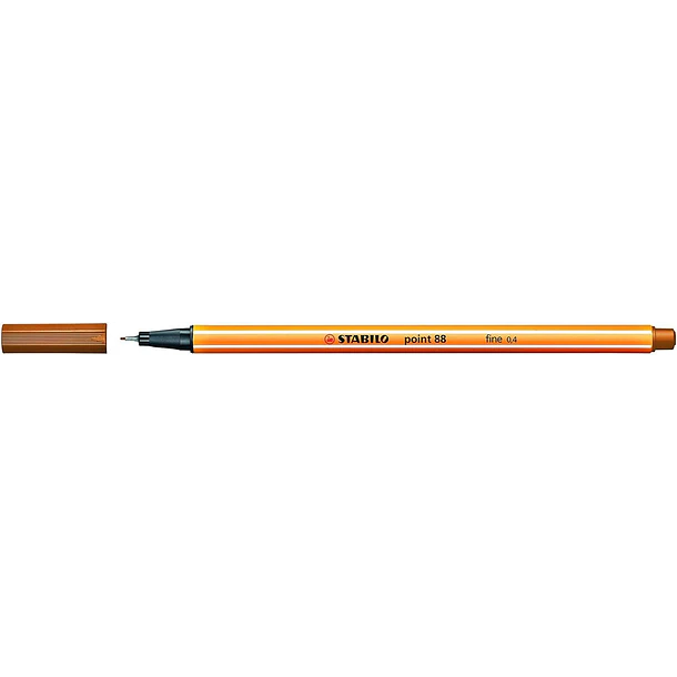 Stabilo Point 88 Rotulador de Punta Fina de Fibra - Trazo de 0.4 mm - Tinta con Base de Agua - Color Ocre Oscuro