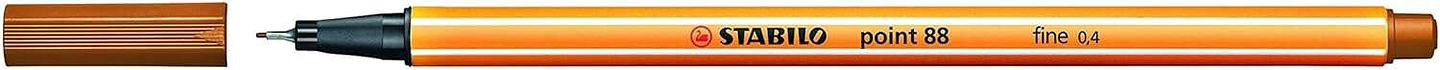 Stabilo Point 88 Rotulador de Punta Fina de Fibra - Trazo de 0.4 mm - Tinta con Base de Agua - Color Ocre Oscuro 1