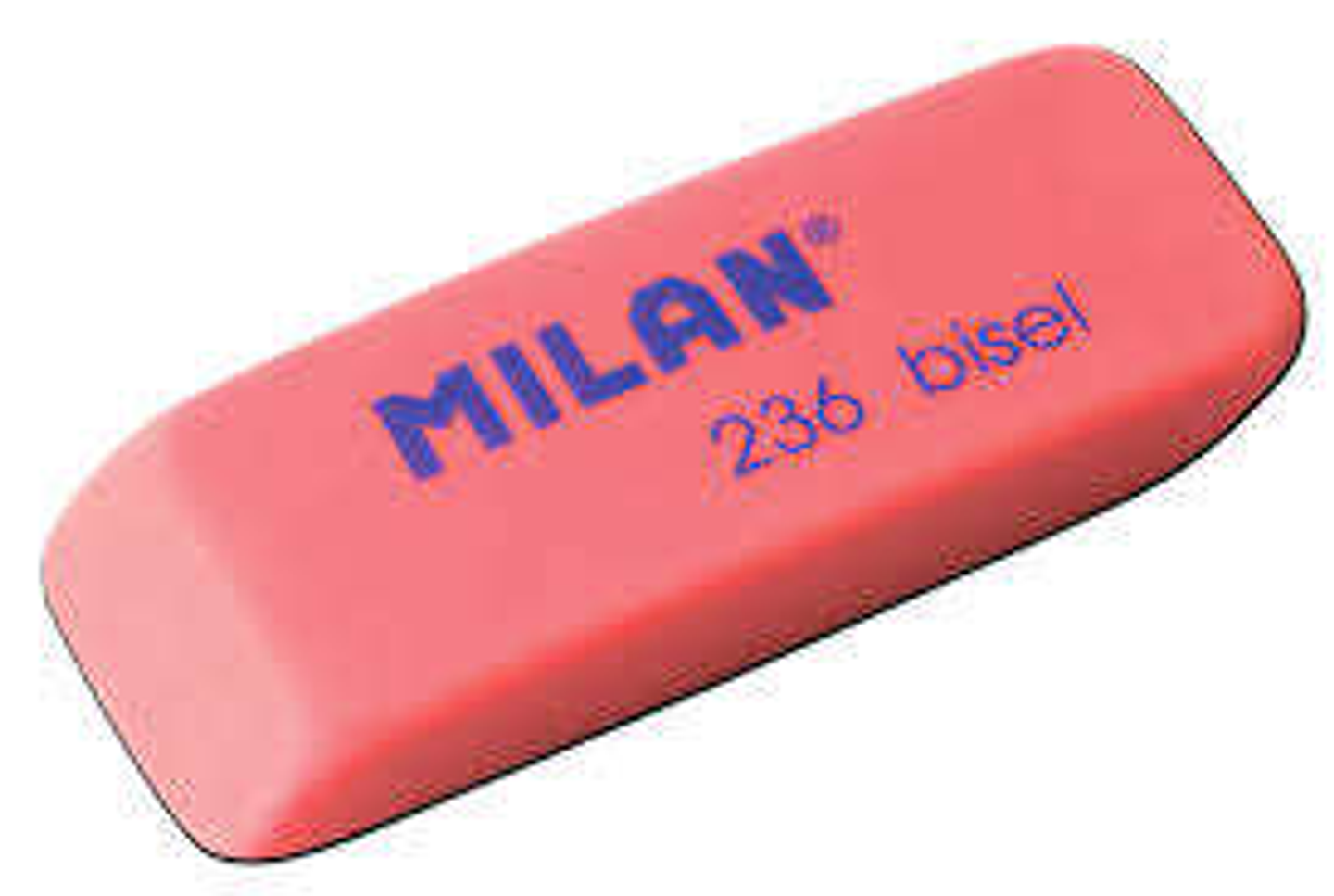 Milan Nata 236 Goma de Borrar Biselada - Plastico - Colores Fluorescentes Surtidos 1