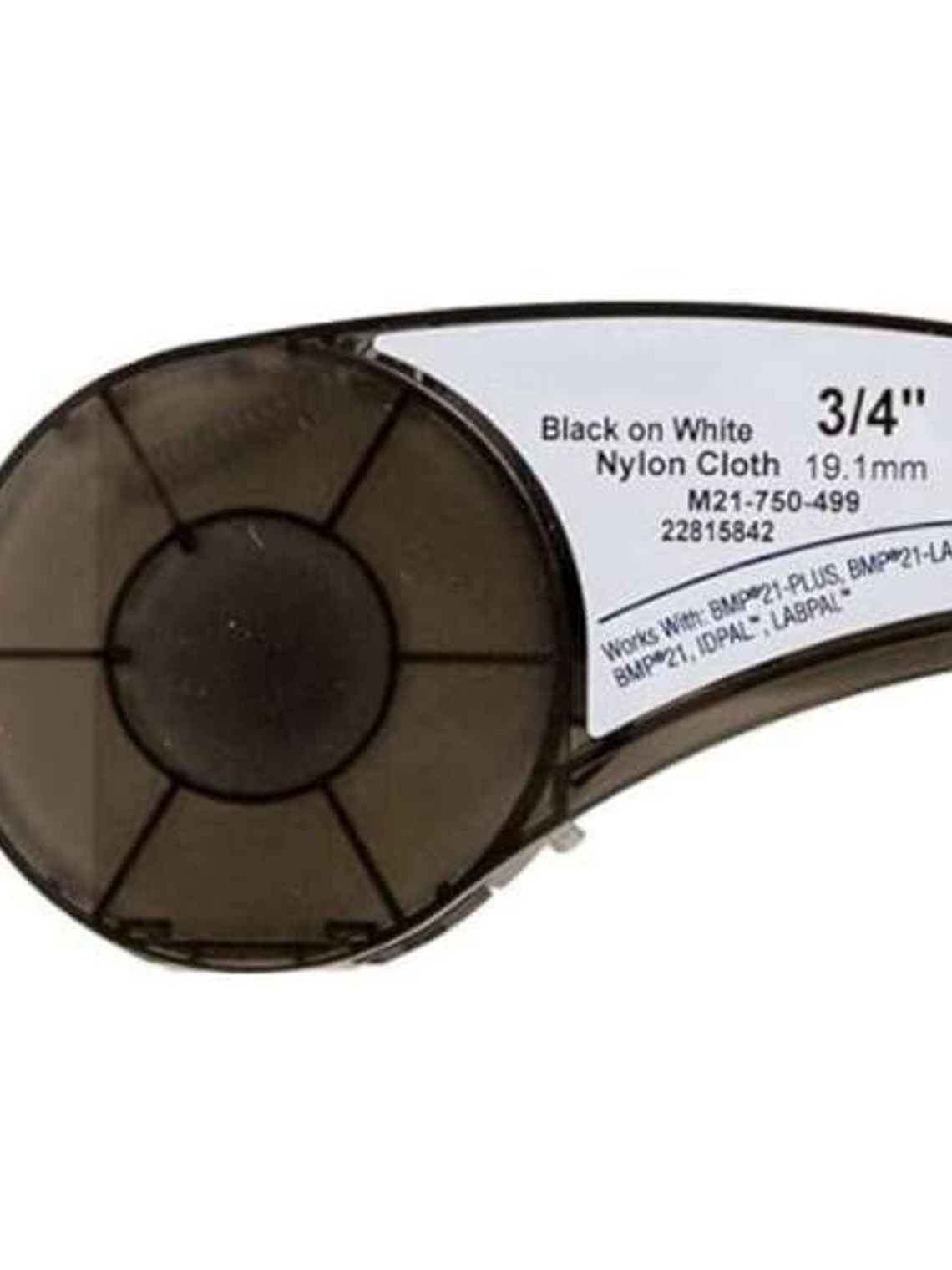 Brady M21-750-499-TB Cinta de Etiquetas Genericas de Nylon - Texto negro sobre fondo blanco - Ancho 19.1mm x 4.9 metros - 750 Etiquetas 1