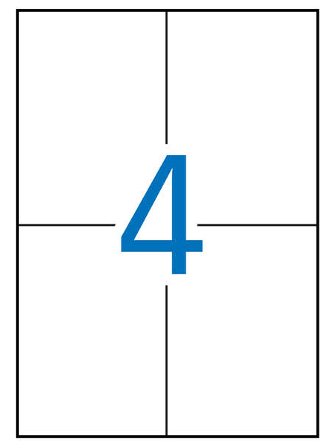 Apli Pack de 80 Etiquetas 105x148mm - 20 Hojas x 4 Etiquetas - Adhesivo Permanente - Cantos Rectos - Color Rojo 1