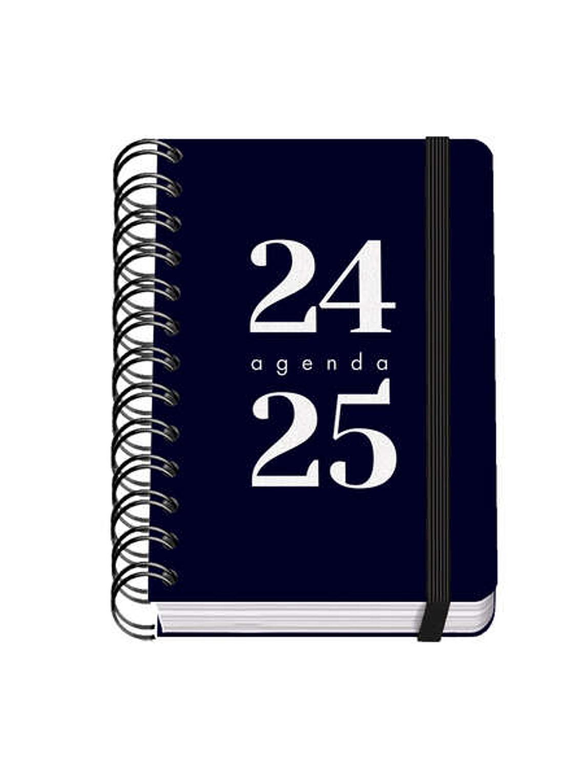 Dohe Grammar Agenda Escolar Espiral A6 - Dia Pagina - Papel 80g/m2 - Cubierta de Polipropileno - Cierre de Goma Elastica - Tamaño 10x15cm - Color Negr 1