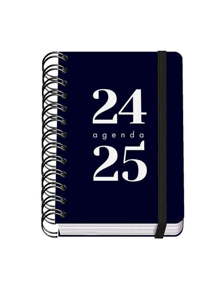 Dohe Grammar Agenda Escolar Espiral A6 - Dia Pagina - Papel 80g/m2 - Cubierta de Polipropileno - Cierre de Goma Elastica - Tamaño 10x15cm - Color Negr 1