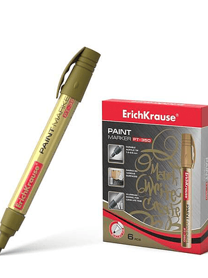 ErichKrause Pt-350 Marcador de Pintura - Sistema de Suministro de Tinta de Valvula - Cuerpo de Aluminio Resistente - Punta en Forma de Bala - Color Do