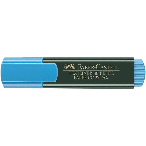 Faber-Castell Rotulador Marcador Fluorescente Textliner 48 - Punta Biselada - Trazo entre 1.2mm y 5mm - Tinta con Base de Agua - Color Azul
