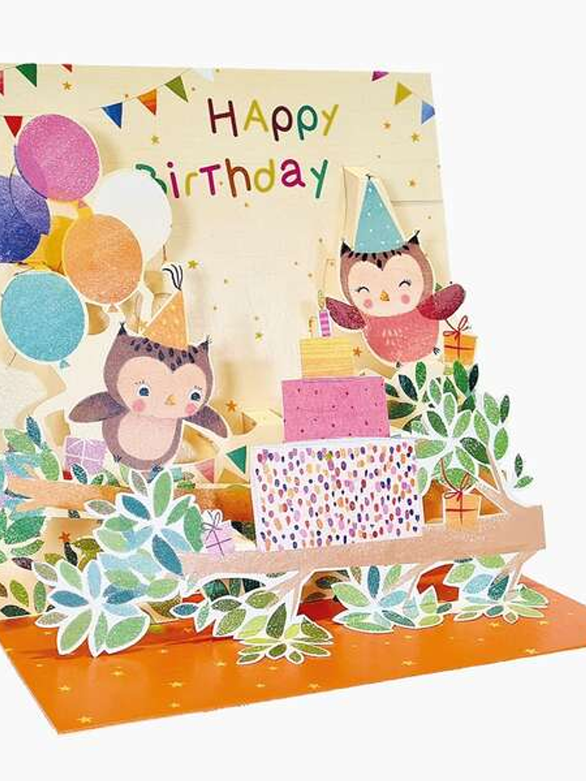 Pictura Tarjeta 3D Pop-Up - 16x16cm - Tematica Buhos - Embolsada Individualmente - Incluye Sobre Blanco - Papel con Certificacion FSC 1