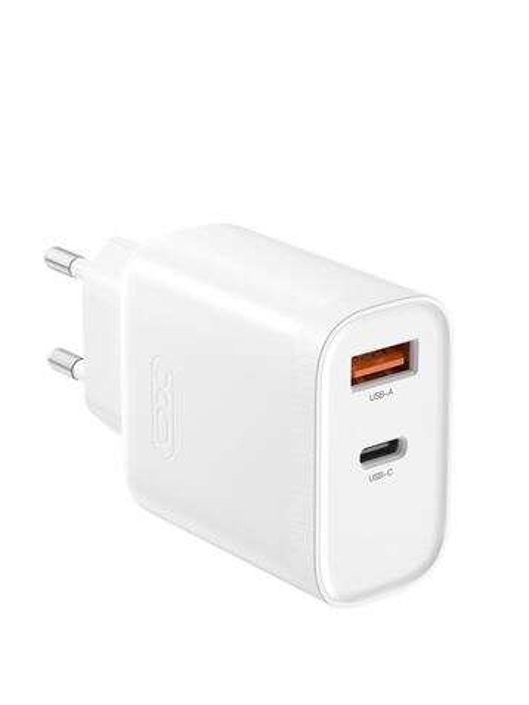 XO Cargador de Corriente L116 30W Tipo C + USB - Color Blanco 1