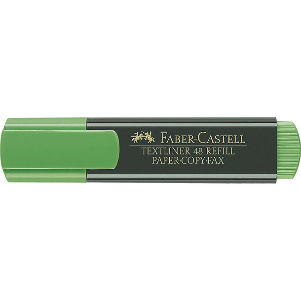Faber-Castell Rotulador Marcador Fluorescente Textliner 48 - Punta Biselada - Trazo entre 1.2mm y 5mm - Tinta con Base de Agua - Color Verde
