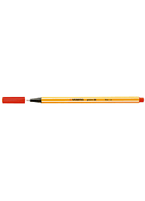Stabilo Point 88 Rotulador de Punta Fina de Fibra - Trazo de 0.4 mm - Tinta con Base de Agua - Color Rojo