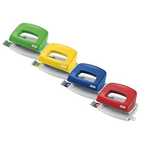 Petrus 50 Taladro Perforador Portatil - Hasta 10 Hojas - Marcas de Formato - Punzones 5.5mm - Colores Surtidos