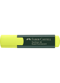 Faber-Castell Rotulador Marcador Fluorescente Textliner 48 - Punta Biselada - Trazo entre 1.2mm y 5mm - Tinta con Base de Agua - Color Amarillo