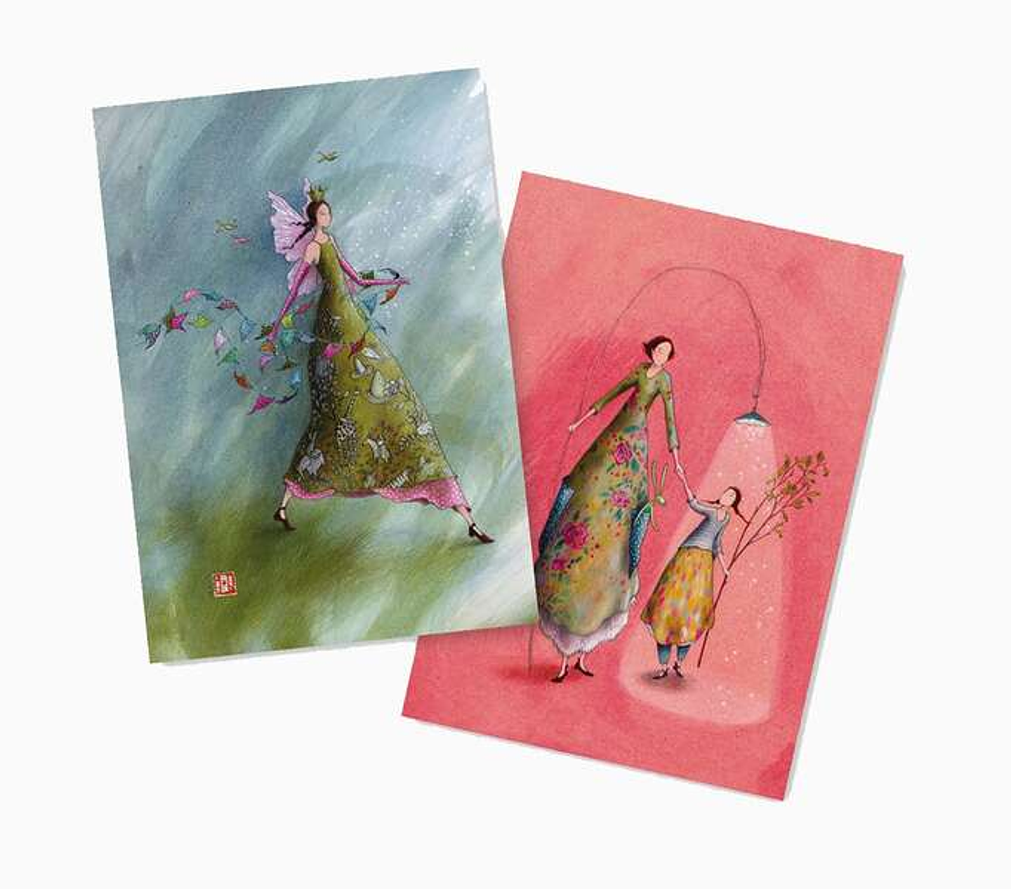 Pictura Aquarupella Gaëlle Boissonnard Pack de 2 Cuadernos A6 48 Paginas - Uno con Cuadricula y el otro Liso - Tamaño 10.5x15cm - Tapa con Acabado en 1