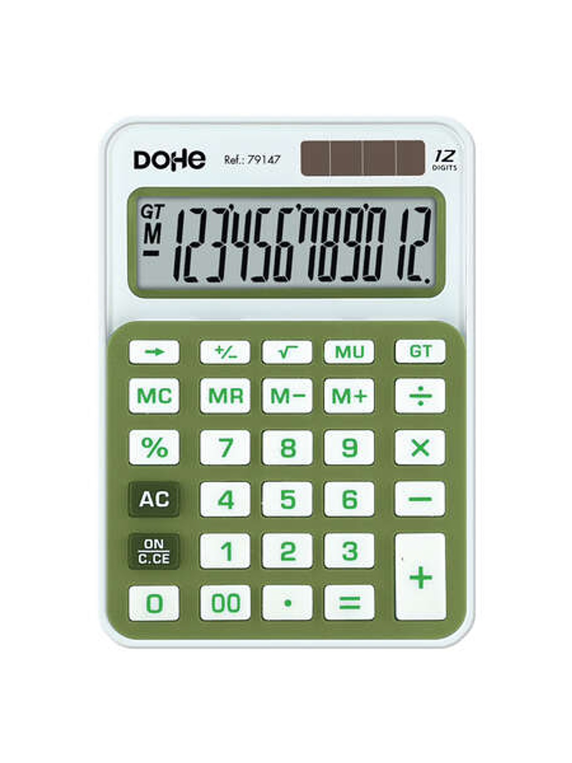 Dohe Calculadora de Sobremesa Pequeña 12 Digitos - Teclas de Gran Formato - 4 Teclas de Memoria - Apagado Automatico - Alimentacion Solar y Pilas - Co 1