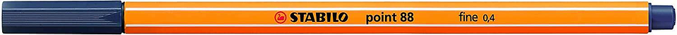 Stabilo Point 88 Rotulador de Punta Fina de Fibra - Trazo de 0.4 mm - Tinta con Base de Agua - Color Gris de Payne 1