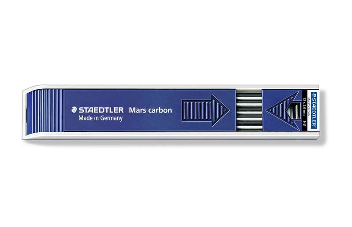 Staedtler Mars Carbon 200 Pack con 12 Minas de Dibujo - Mina HB de 2mm - Longitud de 130mm 1