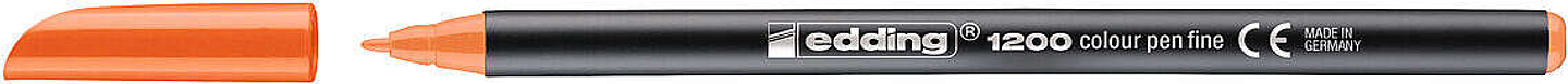 Edding 1200 Rotulador - Punta Redonda - Trazo 1mm - Tinta con Base de Agua - Color Naranja 1