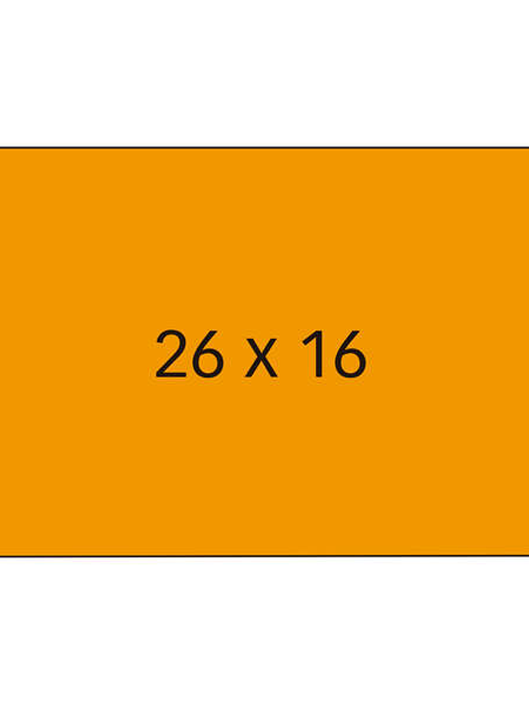 Apli Pack de 6 Rollos de 1.000 Etiquetas por Rollo para Maquinas de Precios de 2 Lineas - Tamaño 26x16mm - Adhesivo Removible - Cantos Sinusoidales - 1