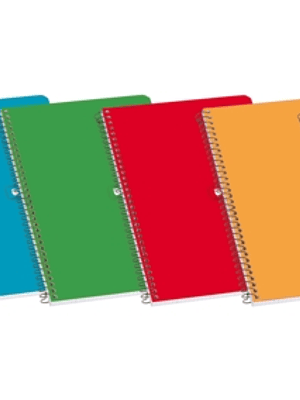 Enri 4º Tapa Dura Cuaderno Espiral Pauta 3 con Margen - 80 Hojas - Diseño Surtido - Resistente Tapa Dura - Pauta 3 con Margen - Espiral de Alta Calida