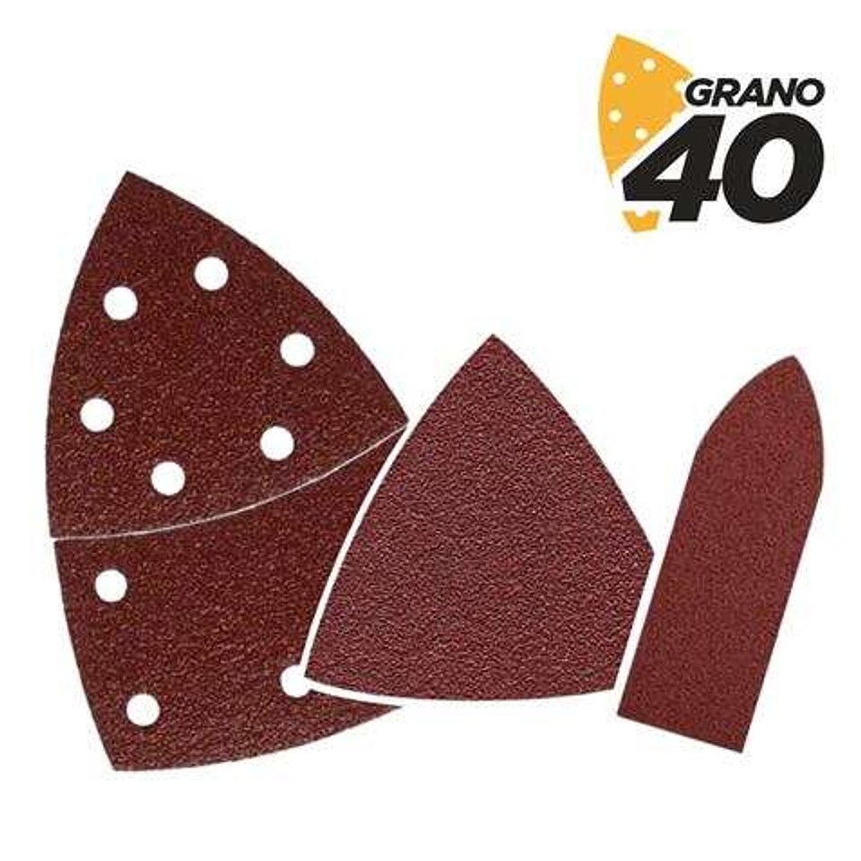Blim Pack de 9 Lijas con Velcro para Lijadora BL0137 - Grano 40 - 3 Formatos 1