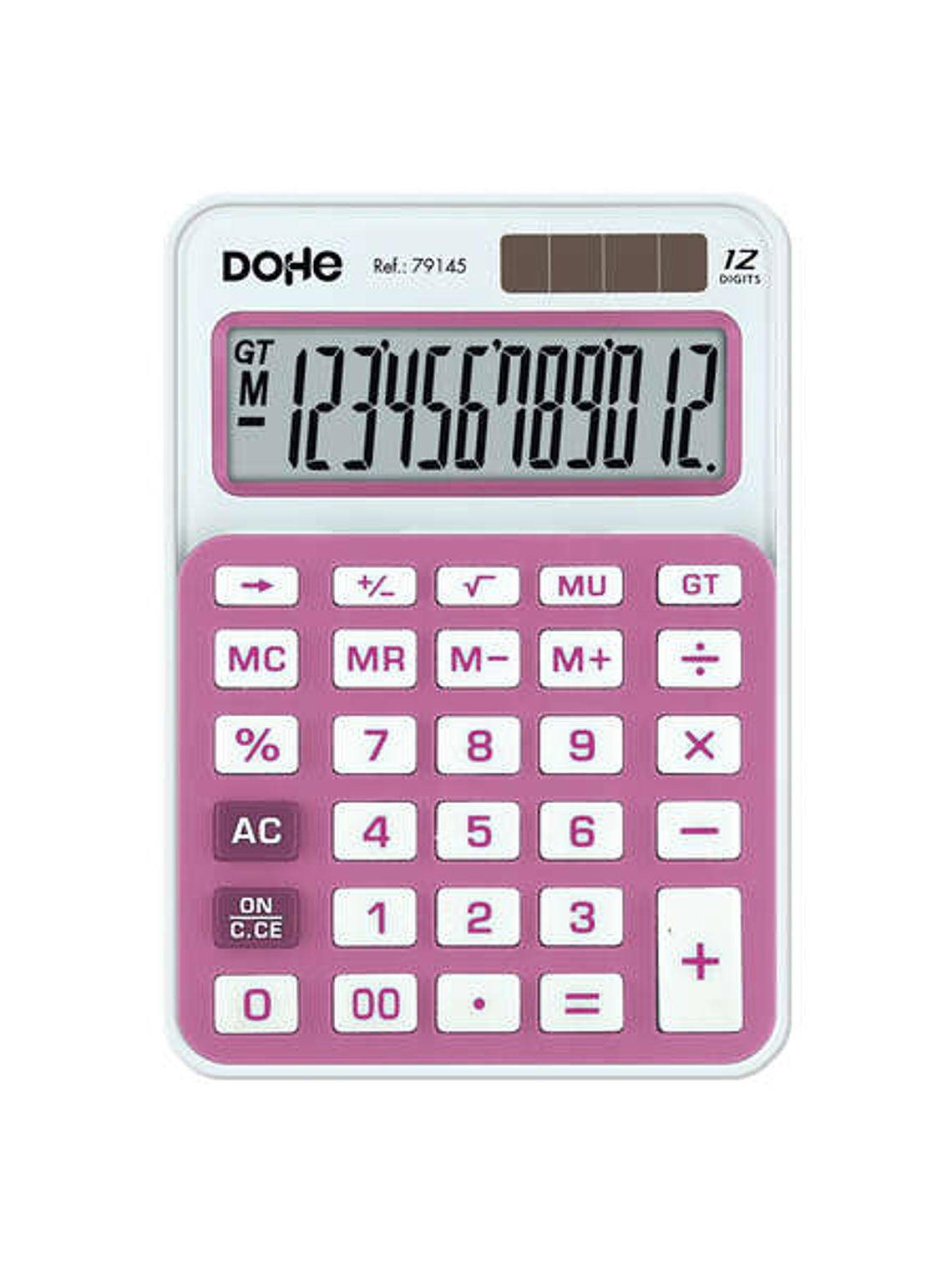 Dohe Calculadora Electronica de 12 Digitos - Funciones de Raiz Cuadrada y Mark Up - 4 Teclas de Memoria - Alimentacion Solar y a Pilas - Apagado Autom 1