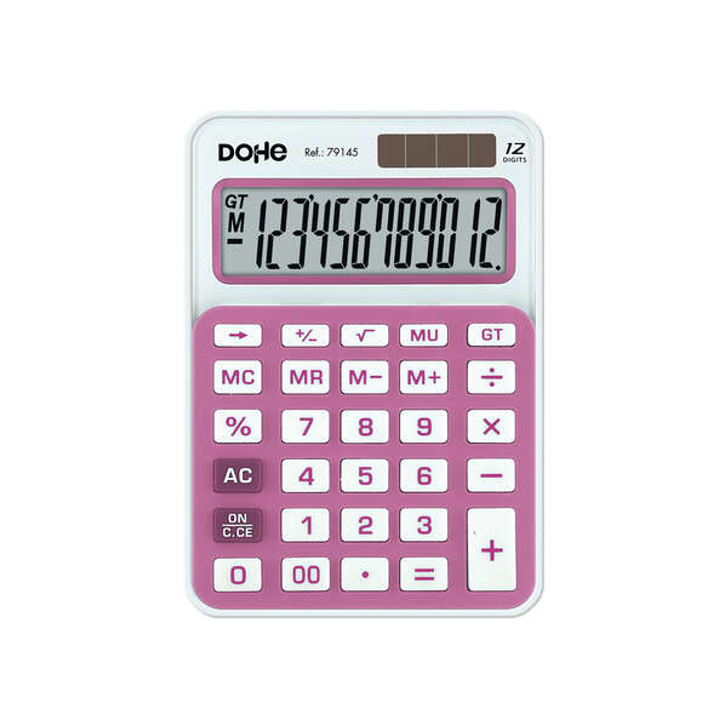 Dohe Calculadora Electronica de 12 Digitos - Funciones de Raiz Cuadrada y Mark Up - 4 Teclas de Memoria - Alimentacion Solar y a Pilas - Apagado Autom 1